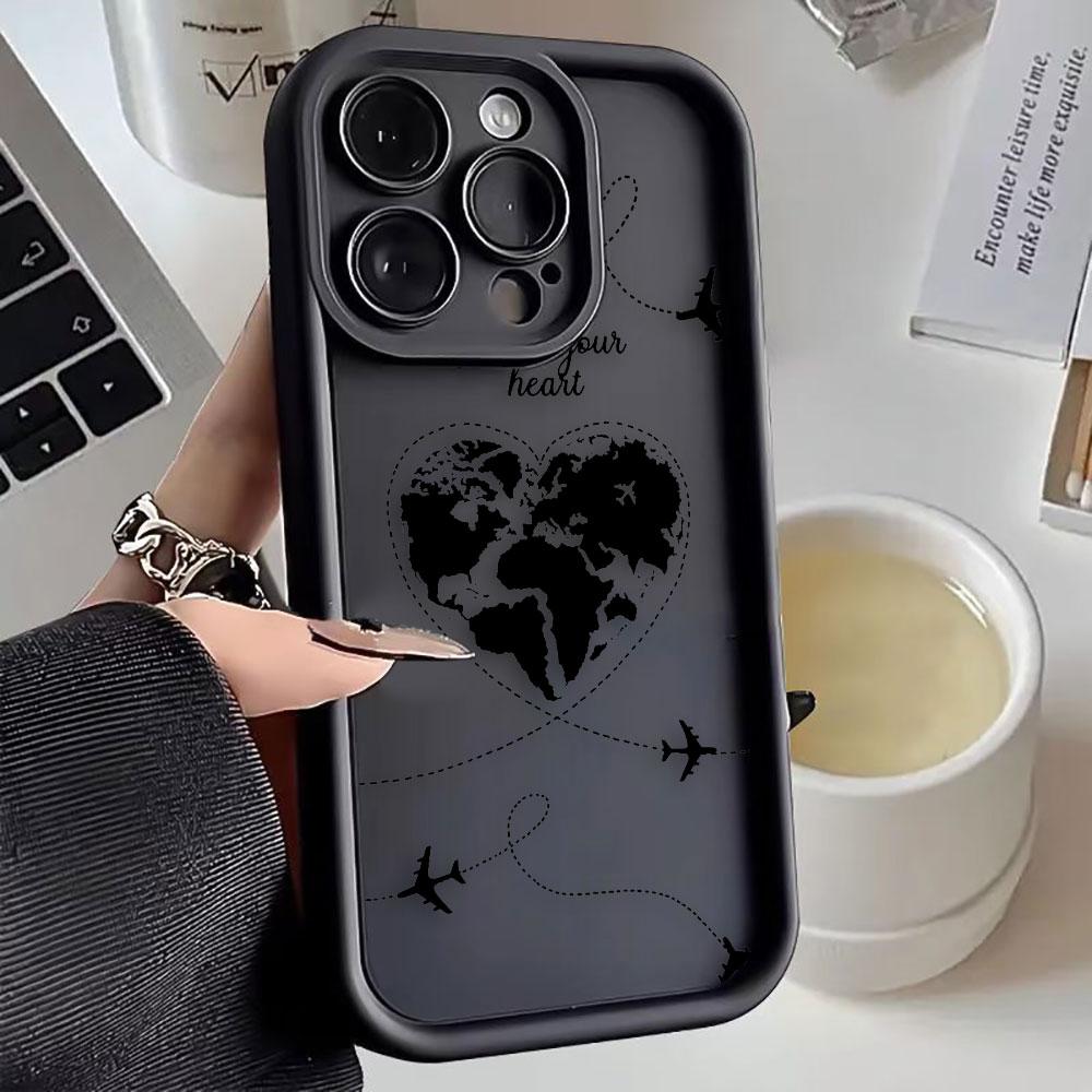 

Planes World Map Travel Phone Case For HONOR X9D X9B X9A X8C X8B X8A X8 X7A X6A X7 X9 MAGIC 5 6 7 8 Y9 DIY Shell Capa Case Cover HONOR X7
