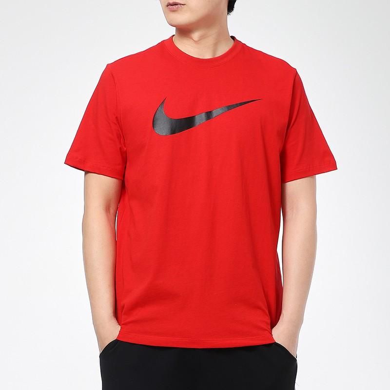 Nike T Shirts Men's Red Crew Neck Moderate Straight Fit DC5095-657