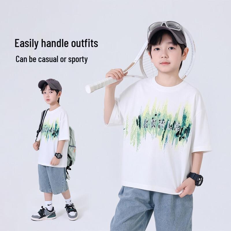 YouYou Fairytale Boys' Summer Short Sleeve Cotton T-Shirt