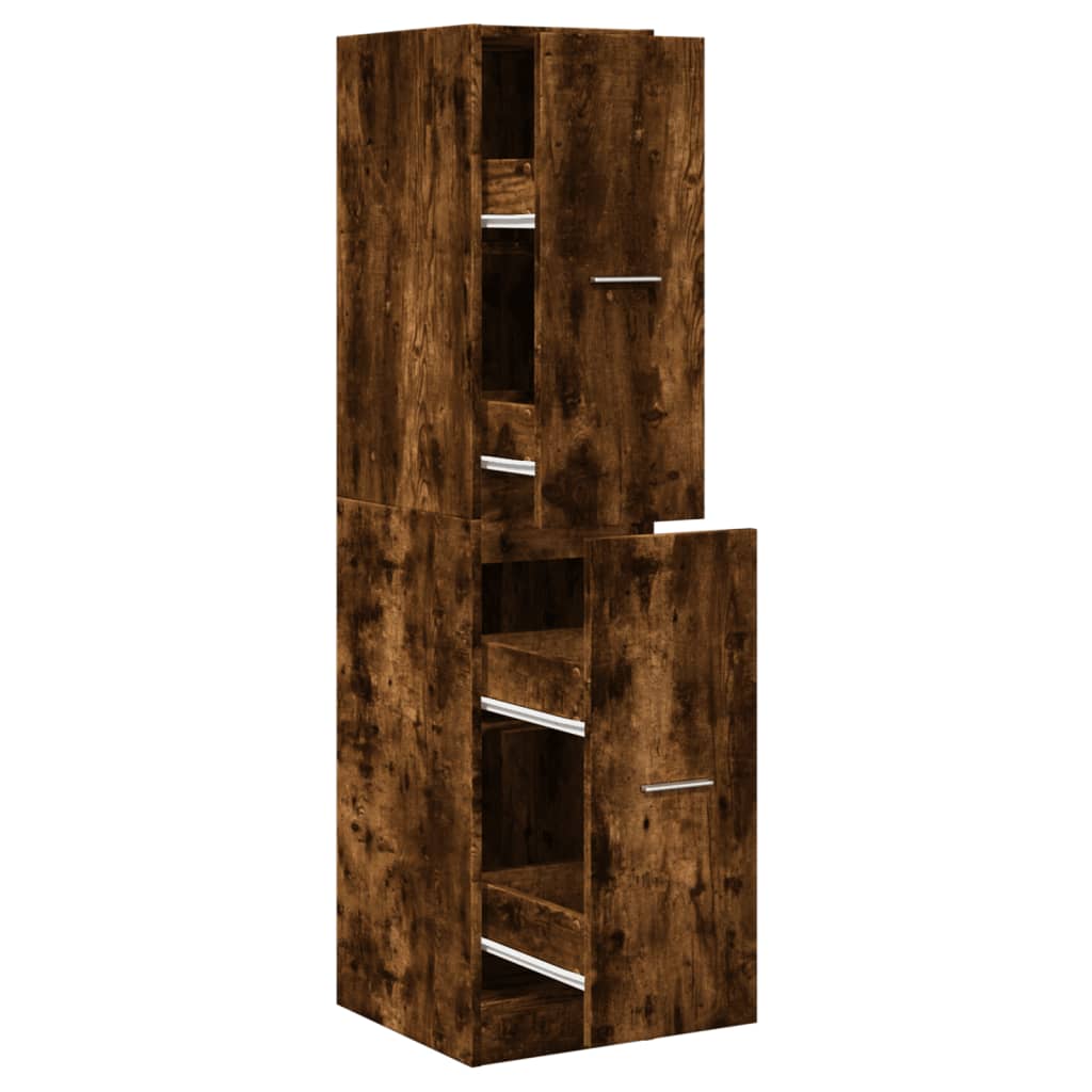 Badezimmerschrank, 2 Schubladen, 4 Ebenen Mit Mehreren Räumen,  30x41x144,5 Cm