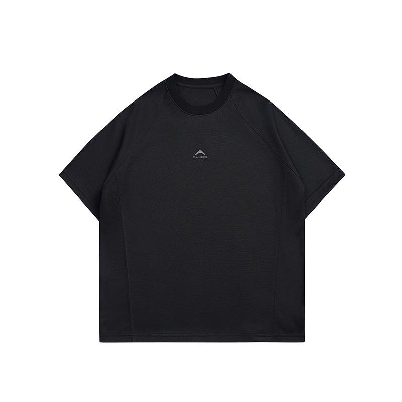 

2025 Новые мужские футболки Белые винтажные лоскутные принтованные топы Футболки Летние модные свободные повседневные футболки с коротким рукавом и круглым вырезом для мужчин XXL чёрный