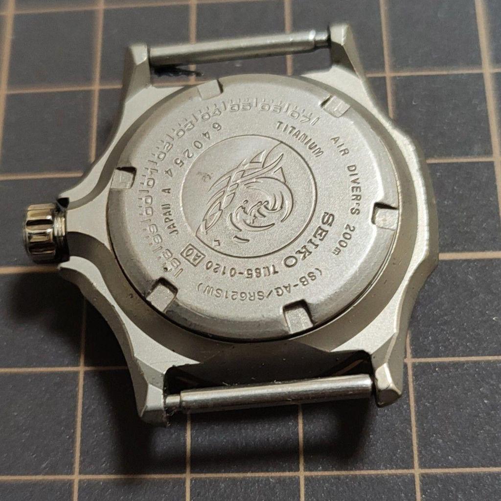 Used [Working Item] SEIKO SCUBA Titanium Diver Watch New Battery Wristwatch Management K26
