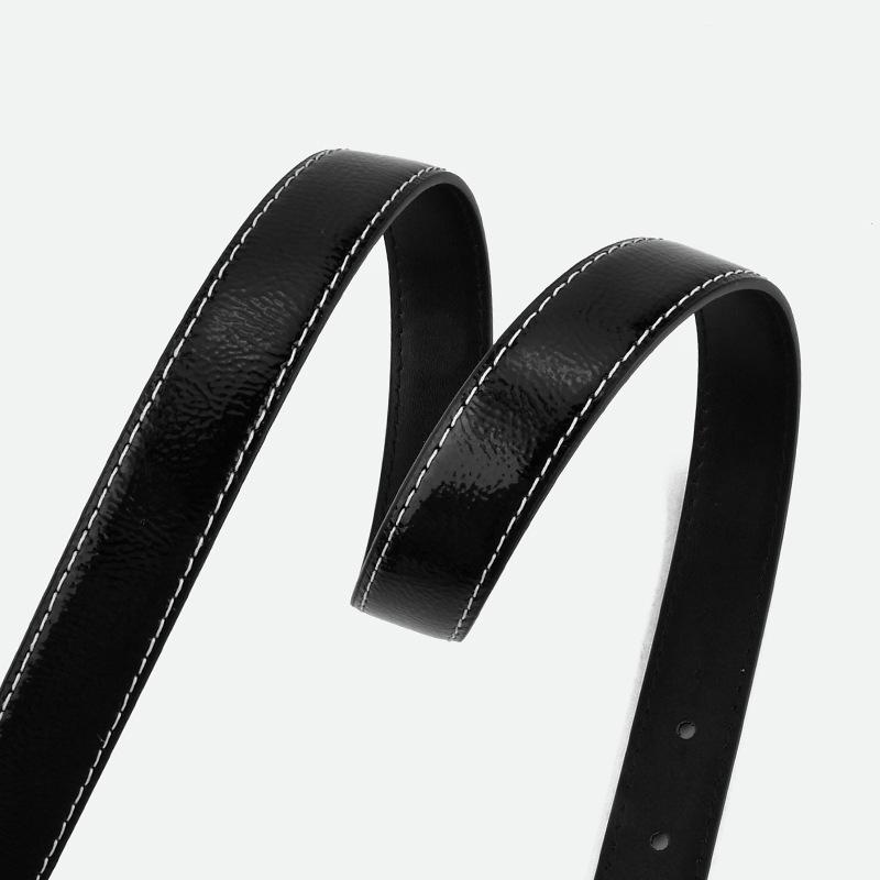 Lacquered Belt Women'S First Layer Cowhide Simple Jeans Decoration High-End Women'S Belt