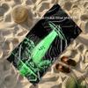 Alien UFO Abduction Beach Towel Patterned Sunscreen And Windproof Suitable For Swimming Pool Camping Travel