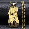Cute Cat Ragdoll Kitty Pendant Necklace for Women Men Stainless Steel Silver Color Chain Pet Lover Gift Jewelry colar N3213S01