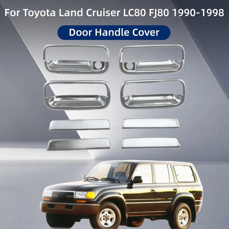 For Toyota Land Cruiser LC80 FJ80 1990 1991-1998 New Car Abs Chrome Accessories Plated Door Handle Bowl Cover Trim Paste Style