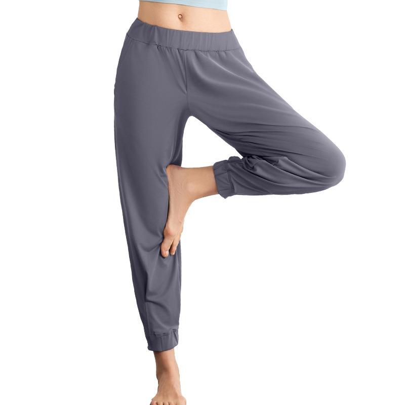 New high-waisted sweatpants casual women's cool elastic leggings fitness trousers thin loose breathable yoga trousers