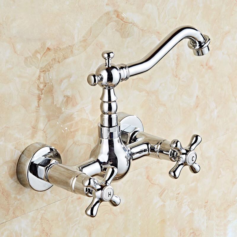 Yuzhuxun HC Wall-Mounted Dual-Handle Basin Faucet