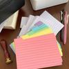 Retro Extra Large 4-Inch Desktop Index Cards with Horizontal Line Sticky Notes, 230g Thick Cardstock