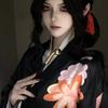 Ensemble complet de cosplay Kimono féminin Muzan Kibutsuji de Demon Slayer, Tenue de jeu de rôle Anime Style Ancien