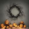 Halloween Dekorere Krans Lysende Tilbehør Pynt Skummel Fest Med Lys Glødende Girlander Til Ytterdør Vegg