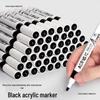Marcador Acrílico Preto e Caneta Pincel Aquarela para Arte Elementar - Cores Laváveis e Camadas para Desenho no Jardim de Infância