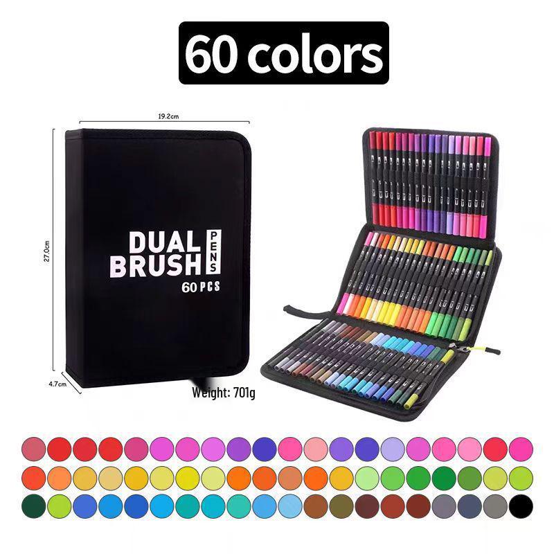 Children's Double-ended Washable Watercolor Pens with Soft Tips