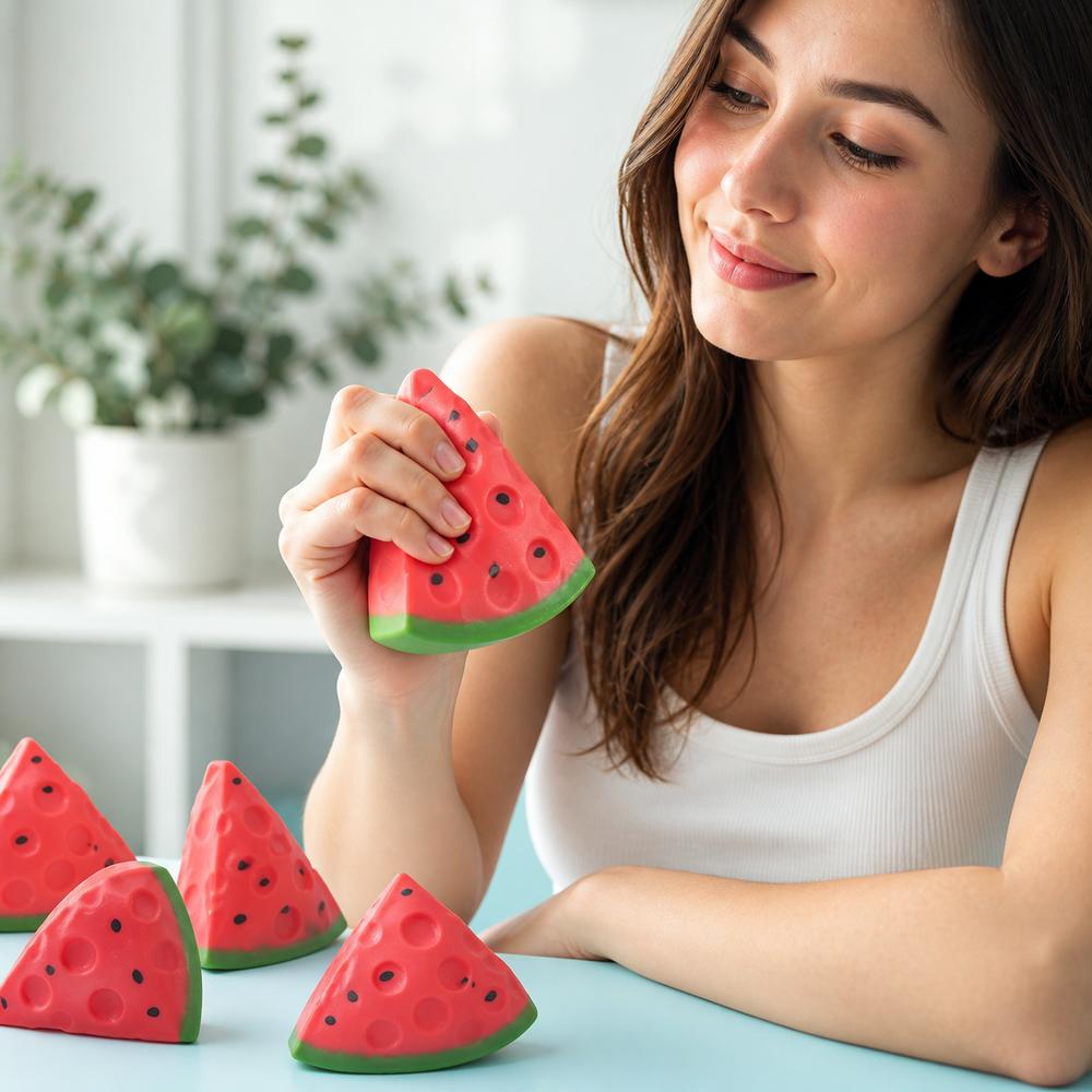 Watermelon Pattern Watermelon Squishy Toy Red Squeeze Toy New Stress Relief Toy Fidgeting