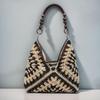 Summer Straw Woven Beach Tote - Fashionable Single Shoulder Handwoven Bag.