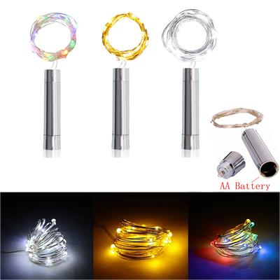 1/2/3M Cork Shaped Wine Bottle Lights LED Starry String Lights Copper Wire Christmas Holiday New Year Bottle Light Lamp