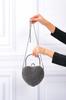 Women's Stylish and Useful Evening Dress Bag Women's Heart Stoned Saxe Blue Evening Dress Bag