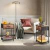 2-Pack Bedside/End Tables with Charging Station & Storage Drawers - Nightstand Set for Bedroom/Living Room Decor