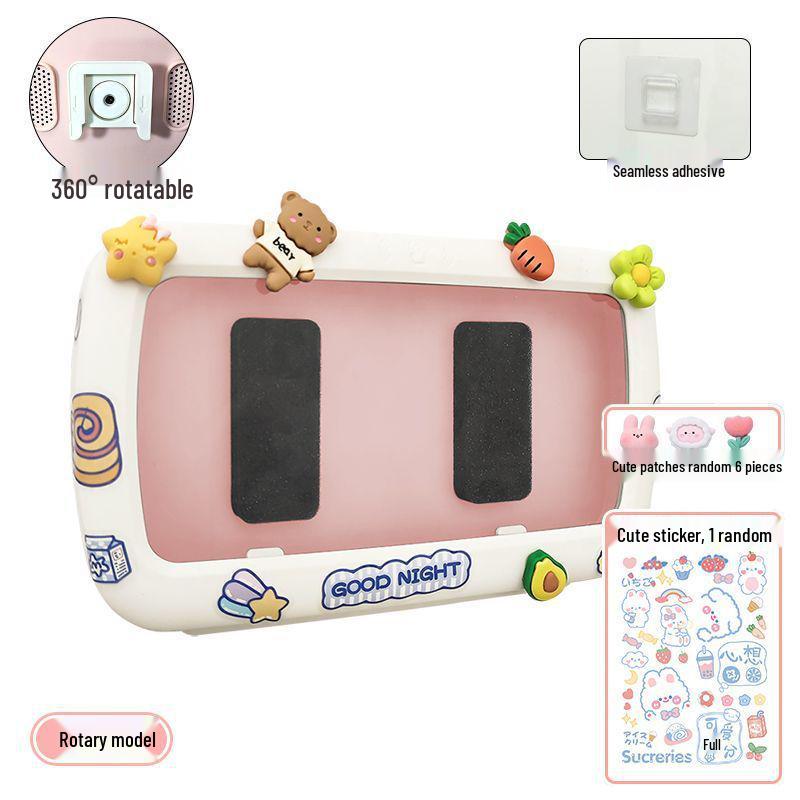 

Waterproof Shower Phone Holder for Streaming and TV – Cute Bathroom Gadget Includes 1 Sticker + 6 Patches