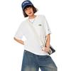 Li Ning Sports Trend Series Printed Letter Round Neck Comfortable Breathable Short Sleeve T-Shirt Women Tops Sour-Green AHSU522-4