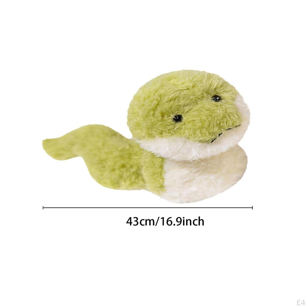 Green Snake Plush Toy Stuffed Animal for Party Decoration Boys and Girls 25cm