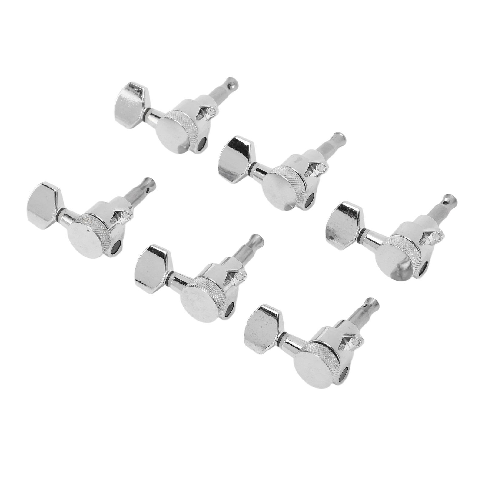 

6 шт. Колки для настройки Электрогитара Колковая механика Колки Детали Аксессуары 1:18 Герметичных Запирающихся 6л