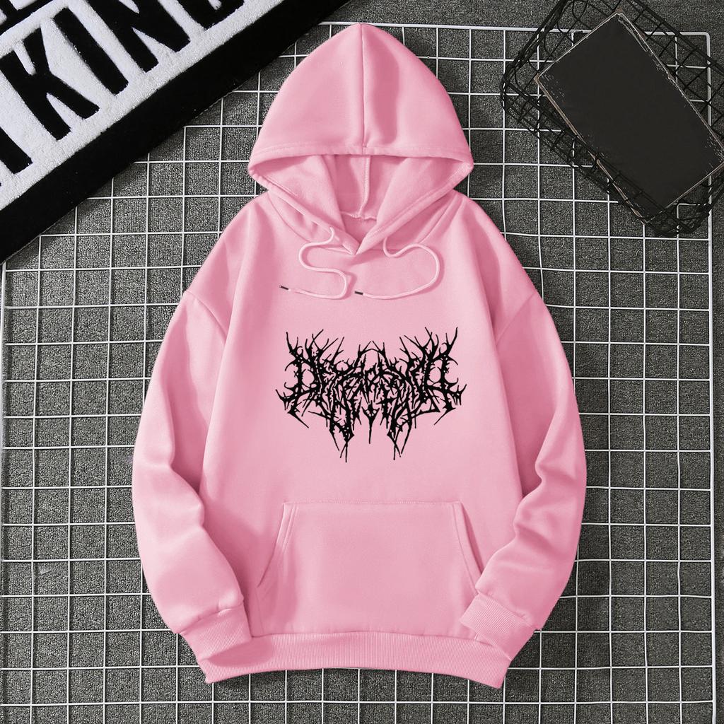 Fleece Hooded Sweater Women's European and American Style American Autumn and Winter Pattern Printing Loose 2025 Student Jacket