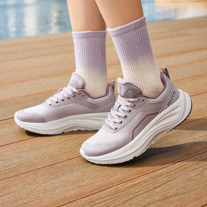 Anta Le Dao Sports Comfortable Shock Absorbing Wear Resistant Breathable Low Top Training Shoes Women Sneaker Magic-Carpet-Gray 122537719-3