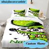 3PCS Custom Name Rat Fink Bedding Set, Including 1pc Duvet Cover And 2pcs Pillowcases, Suitable for Dorms and Bedrooms Gift