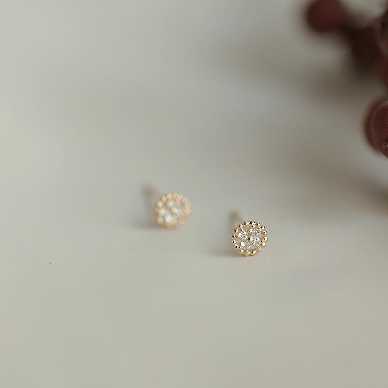 Gold-Plated Sterling Silver Four-Leaf Clover Stud Earrings