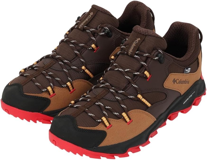 Columbia Saber Six Low Outdry Hiking Size Red Spark Men's Shoes, 25.5cm, Bark,