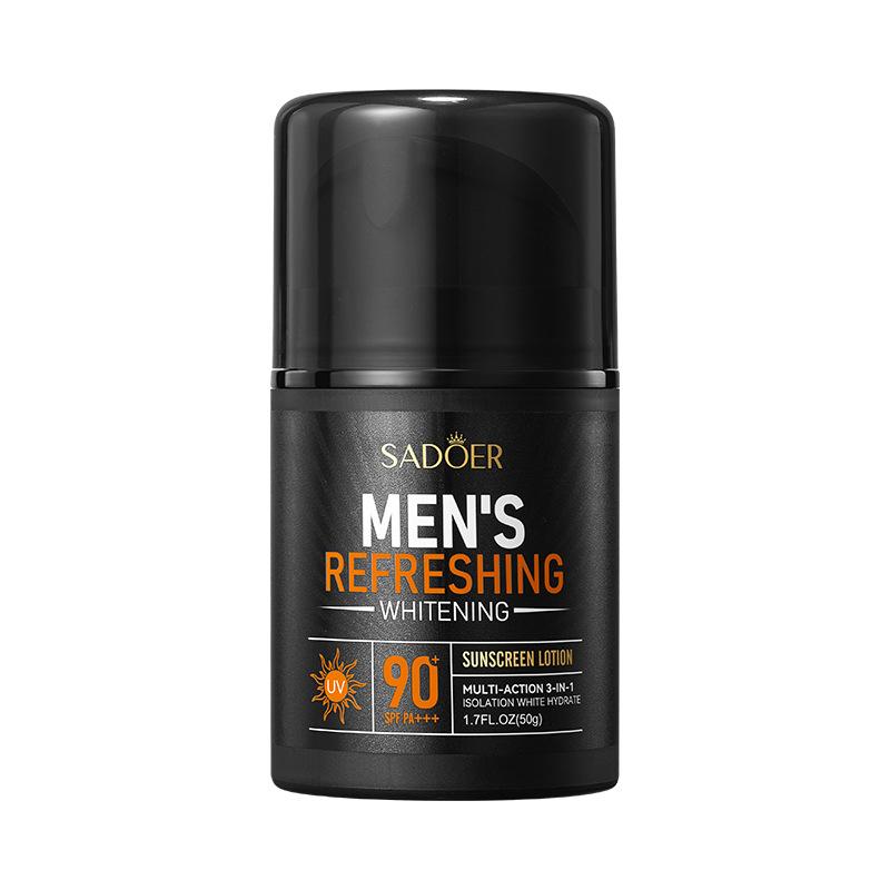 Men's SPF90 PA+++ Sunscreen Lotion UV Protection Face Sunblock Moisturizing Lightweight Outdoor Sports Sunscreen