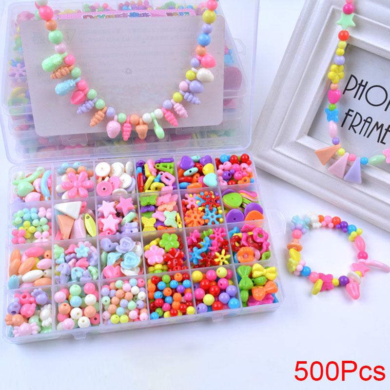 Diy Handmade Beaded Toy With Accessory Set Children Creative 24 Grid Girl Jewelry Making Toys Educational Toys Children Gift