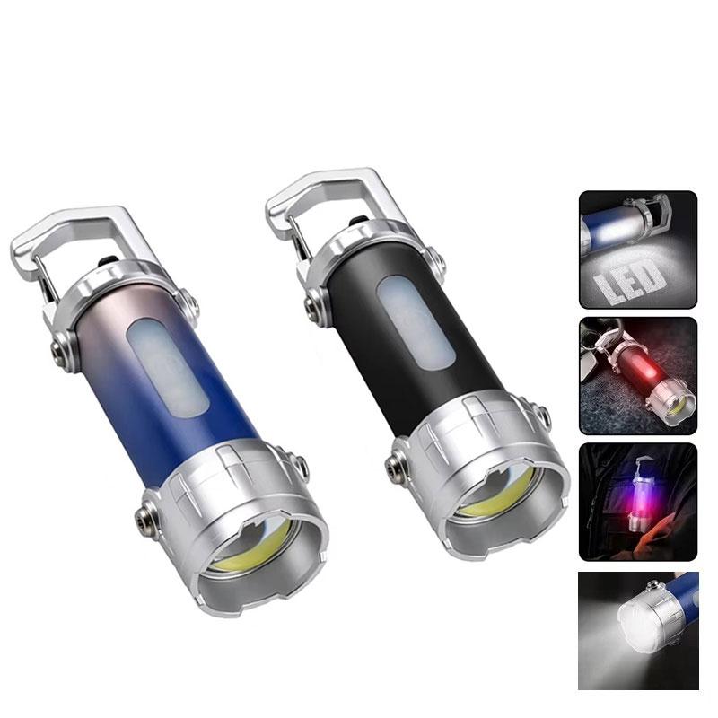 Portable MINI LED COB Handheld Flashlights High Brightness Keychain Work Lamp Emergency Work Lamp For Outdoor Camping Walking