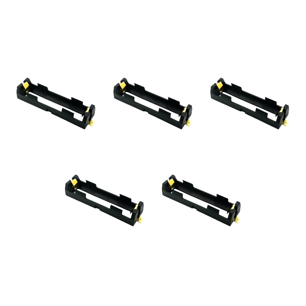 1-5 Stück 18650 SMT Batteriehalter 18650 SMD Batteriebox mit Bronzestiften Wiederaufladbarer Batteriehalter Clip Aufbewahrungskoffer Powerbank