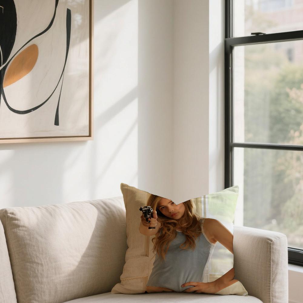 cushion cover For C-Chloe Sofa Moretz G-Grace Car Office Cafe Actor Soft And Comfortable Double-Sided Printing Pillow Cover