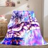 1pz Coperta in Flanella con Stampa Dragon Ball Super, Alta Qualità per Tutte le Stagioni, Decorazione per la Casa, Calore e Comfort, Perfetta per Regali di Natale
