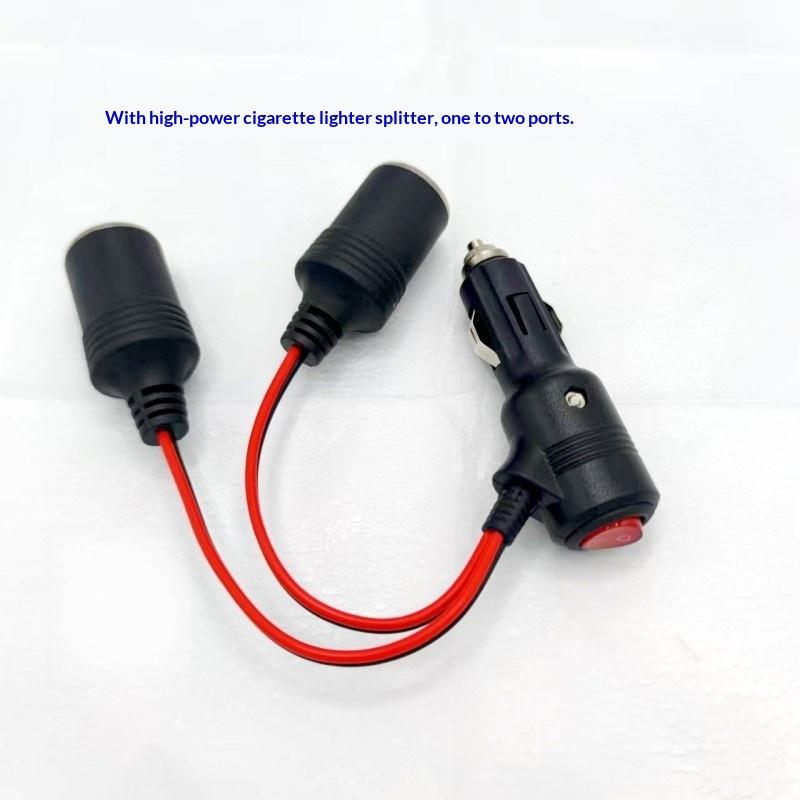 Car Cigarette Lighter Splitter Cable With On Off Switch 1 To 2 1 To 3 Power Adapter High Power Socket For Auto Electronic Device