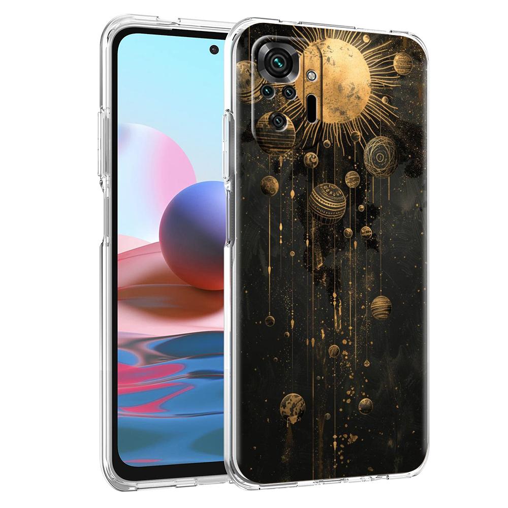 

Прозрачный чехол для телефона для Redmi 14C 13C 10C 10 9 Note 13 12 11 K50 K40 Plus Pro 4G 5G Мягкий ТПУ Модный Рисунок Звездное Небо Звезды for Redmi 14C