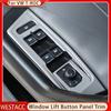 4 Stücke Edelstahl Auto Fenster Lift Button Panel Dekoration Abdeckung Aufkleber für Volkswagen VW T-roc Troc 2018-2022