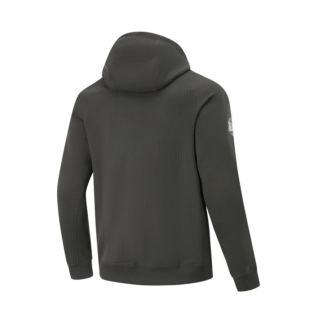 Série Professionnelle de Basket-ball Li Ning Cardigan Sweat à Capuche Fermeture Éclair Polyvalent Décontracté Sweatshirt Homme AWDUG33-2