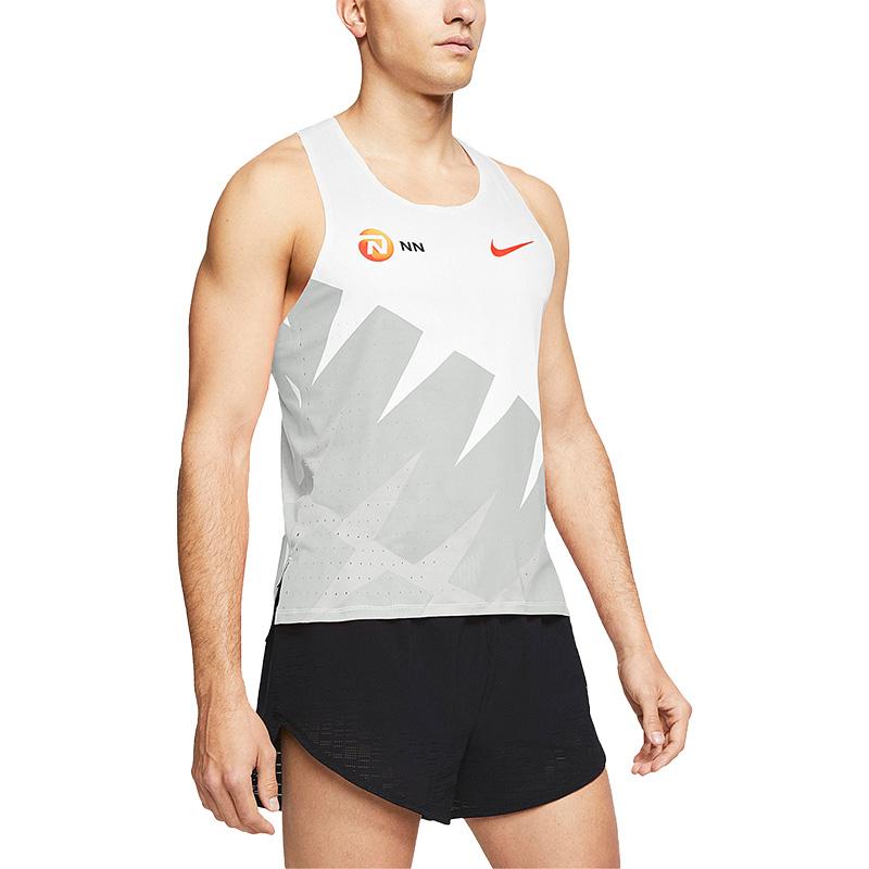 Nike Tank Tops Men's White Crew Neck Moderate Halter Neck CW1253-100