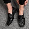 FashionMen Shoes Slip On Genuine Leather Luxury Black Sneakers Trend Comfortable Casual oxfords Men Shoes Design Moccasins Man shoes