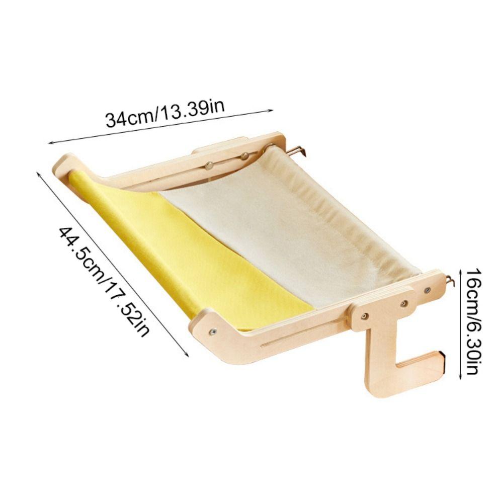 Wooden Hanging Cat Lounge Bed Detachable Cat Basking Platform Cat Nest Beds  Four-Season