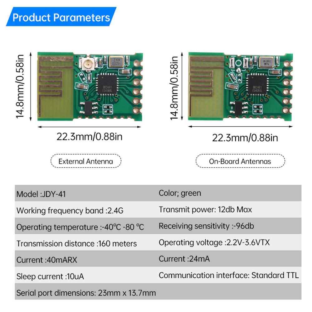 JDY-41 2.4g module Wireless serial port module 2.4g Remote control switch serial port transparent transmission DC 2.2V-3.6V