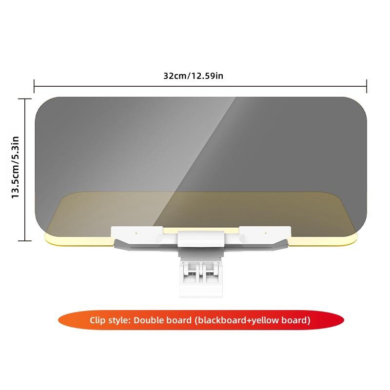Car day and night dual-use anti glare mirrors, car sunshades, night vision goggles, anti glare and anti strong light sunshades чёрный