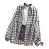 Women's Spring 2023 Korean-Style Sunscreen Plaid Shirt - Fashionable Net Red Fairy Jacket