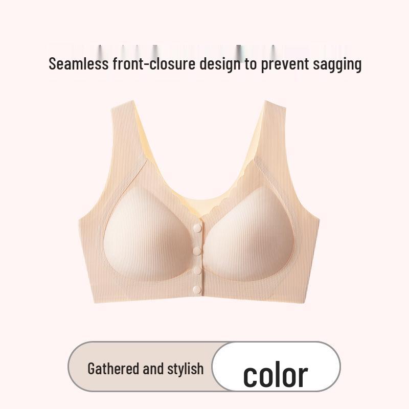 Seamless Women s Strapless Camisole with Front-Closure Bra 4XL