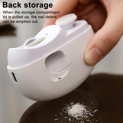 Yousheng Elektrischer Nagelknipser mit LED-Licht Tragbar Kinder Erwachsene Senioren Multifunktional Nagelfeile Schneider Polierer Automatischer Babynagel