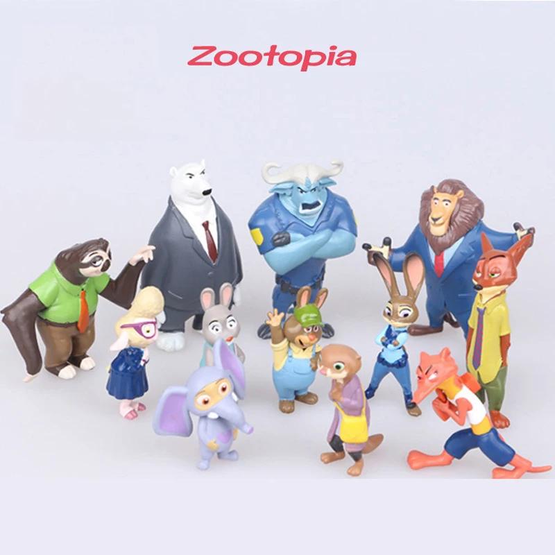 New Amazing 12Pcs/Set Zootopia Animals Action Figure Toys Rabbit Judy Hopps Fox Nick Wilde Movie Kids Gift Collection Figures